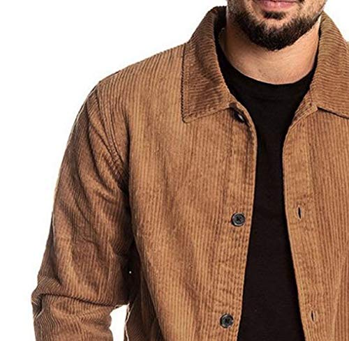 U/A Hombres Invierno Pana Chaqueta Marrón Abrigo Negro Delgado Parka Piloto Chaqueta para Hombre Casual Verde caqui XL