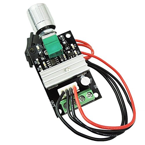 UEETEK 1203BB 6V 12V 24V 3A 80W Controlador de la velocidad del motor de la CC (PWM) Interruptor reversible ajustable del conductor del motor