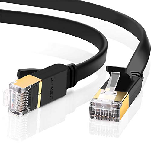 UGREEN 2 Unidades Cable de Red Cat 7, Cable Ethernet LAN 10000Mbit/s con Conector RJ45 (10 Gigabit, 600MHz, Cable FTP), Compatible con Cat 6, Cat 5e, Cat 5 (2 Metros)