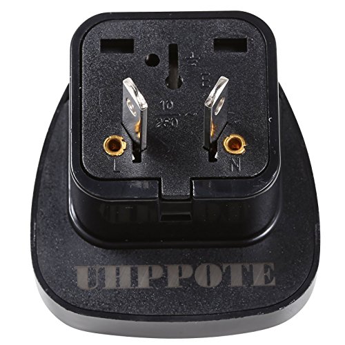 UHPPOTE Tipo I Universal AC Potencia Adaptador Conversor De Enchufe Clavija De viajes Para Australia, Nueva Zelanda, Fiji, Nauru y Tuvalu (Paquete De 2)