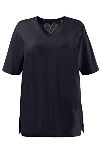 Ulla Popken V-Ausschnitt, Camiseta para Mujer, Azul (Blau 71), 64/66