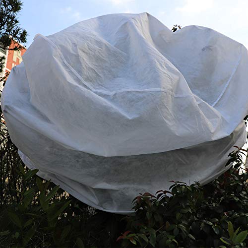 unda Protectora para Plantas, protección contra congelación, Manta Protectora para árboles de Plantas, arbustos, Chaqueta, con cordón de 1.77 oz/yd2 100x100cm