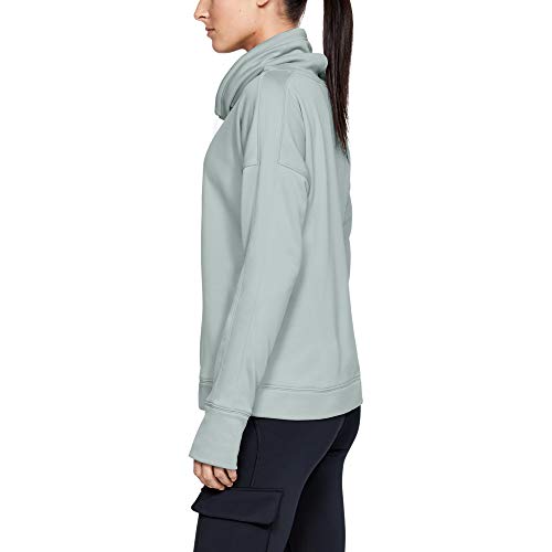 Under Armour - Sudadera con Capucha para Mujer, Cuello de Embudo Terry Graphic, Mujer, Color Atlas Green (189)/Onyx Blanco, tamaño Extra-Large