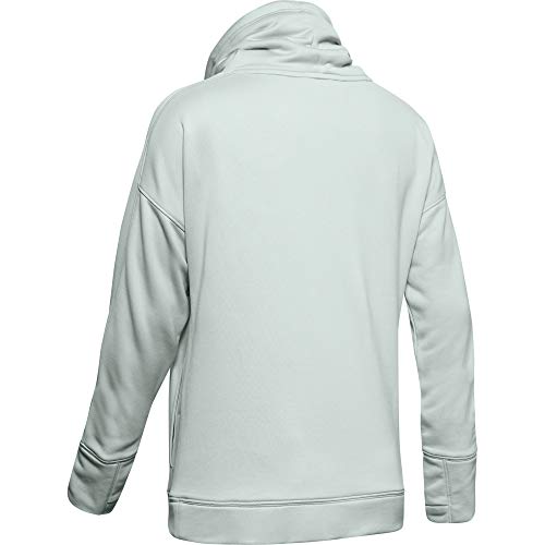 Under Armour - Sudadera con Capucha para Mujer, Cuello de Embudo Terry Graphic, Mujer, Color Atlas Green (189)/Onyx Blanco, tamaño Extra-Large