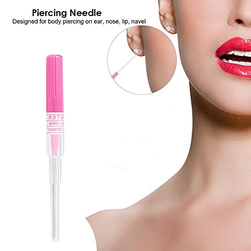 Unihubys Catheter Piercing Needles- 50PCS 20 Gauge Ear Nose Piercing Needles IV Catheter Needles Piercing Tattoo Piercing Tools Suministros de perforación (20G)