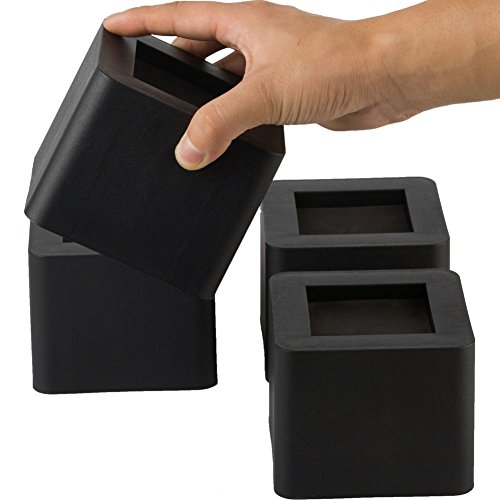 Uping Elevador de Muebles, Elevadores Ajustables para Camas, Mesas o Mobiliario, Agregue Altura de 8,5CM (4 pack, negro)