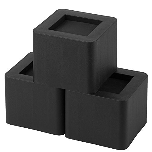 Uping Elevador de Muebles, Elevadores Ajustables para Camas, Mesas o Mobiliario, Agregue Altura de 8,5CM (4 pack, negro)