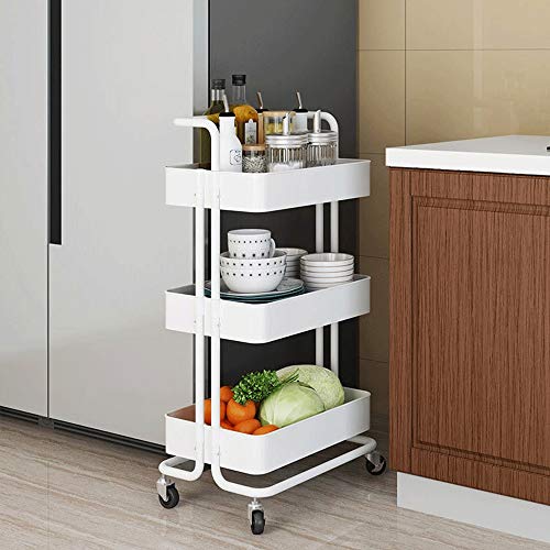 Utilidad Carrito con Ruedas de la Carretilla Cesta de Almacenamiento for el Almacenamiento de Cocina Office Coffee Bar Baño Organizador del Almacenaje de la Compra