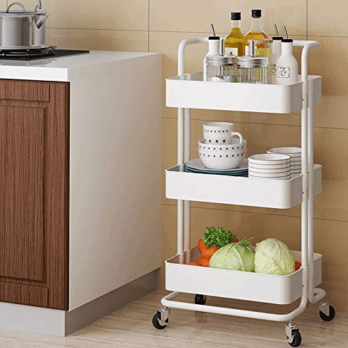 Utilidad Carrito con Ruedas de la Carretilla Cesta de Almacenamiento for el Almacenamiento de Cocina Office Coffee Bar Baño Organizador del Almacenaje de la Compra