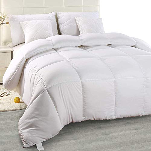 Utopia Bedding - Edredón de Fibra, Fibra Hueca siliconada, 1500 gramo (Blanco, Cama 105-200 x 200 cm)