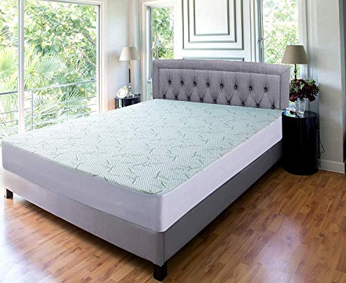 Utopia Bedding Protector de colchón Impermeable de bambú Funda de colchón y Ajustable (180 cm x 200 cm x 30 cm)