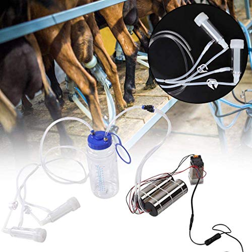 Vaca/Oveja Máquina De Ordeño Eléctrica, Bomba De Vacío De Acero Inoxidable Ordeñador De Cubo Bomba De Pecho para Ovejas Equipo De Cría De Ovejas Y Cabras,For Goat