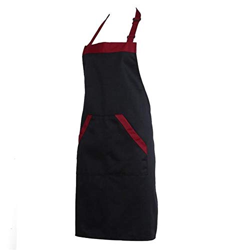 VALINK 1 Piezas Unisex Ajustable Delantal Babero,Cocinero Delantales,Carnicería Delantales,de Cocina Delantales,Horneado Delantales,Catering Barbacoa con 2 Bolsillo para Hogar Cocina Restaurante