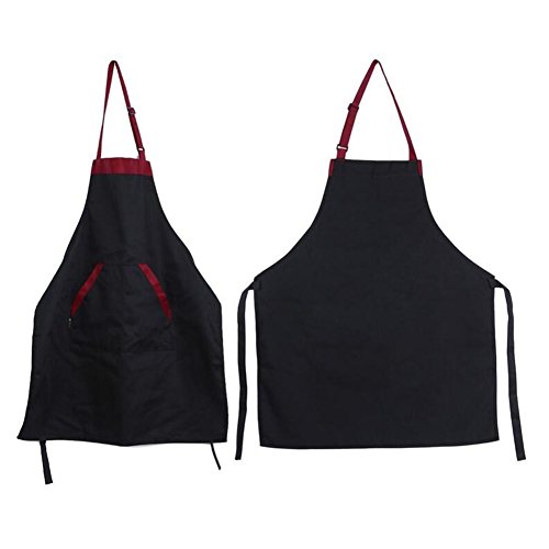 VALINK 1 Piezas Unisex Ajustable Delantal Babero,Cocinero Delantales,Carnicería Delantales,de Cocina Delantales,Horneado Delantales,Catering Barbacoa con 2 Bolsillo para Hogar Cocina Restaurante