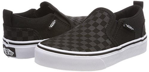 Vans Asher, Sneaker Unisex niños, Negro ((Checker) Black/Black 01x), 36.5 EU