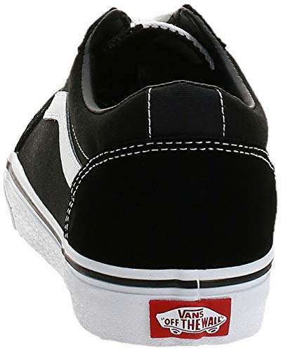 Vans Ward Canvas, Zapatillas Hombre, Negro ((Suede/Canvas) Black/White C4R), 42.5 EU