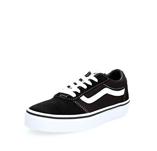 Vans Ward Suede/Canvas, Zapatillas Unisex Niños, Negro ((Suede/Canvas) Black/White Iju) 38 EU