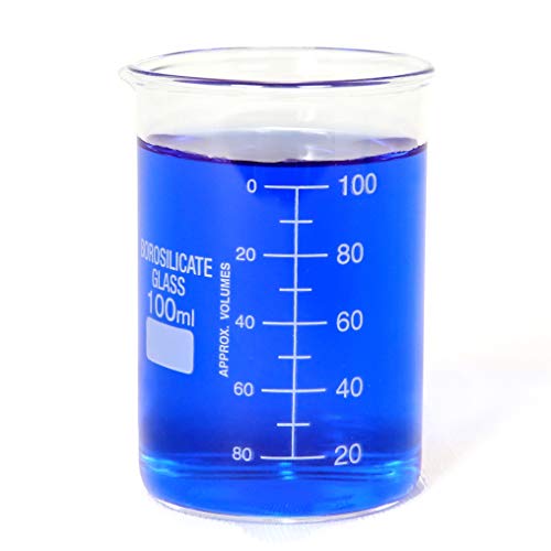 Vaso de cristal transparente de 50 ml, 100 ml, 250 ml, 500 ml, 1000 ml vaso medidor de borosilicato, vaso de cristal para escuela, química, laboratorio, suministros de estudio. Glass Beaker set of 5