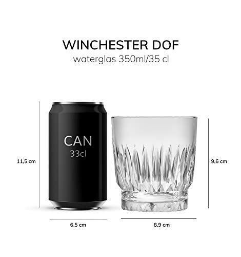 Vaso DOF modelo Winchester de Libbey – 350 ml/35 cl - 6 unidades – apto para el lavado en lavavajillas – alta calidad