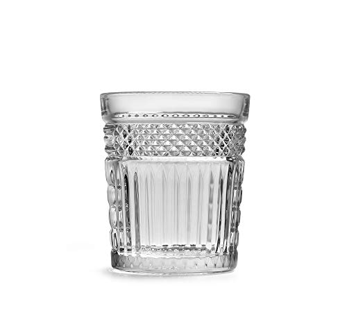 Vaso DOF Radiant de Libbey – 355 ml/35,5 cl - 6 unidades – diseño vintage – apto para lavado en lavavajillas