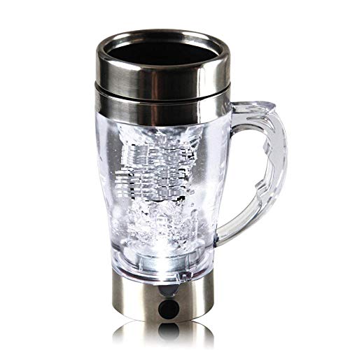 Vaso Mezclador Automático Taza Perezosa Eléctrica Taza De Café Casera Taza Personalizada Creativa Portátil,Silver