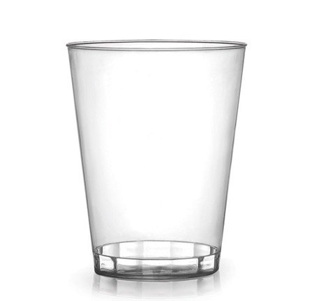 Vasos de fiesta elegantes de plástico duro, transparentes, 340 ml, 40 unidades