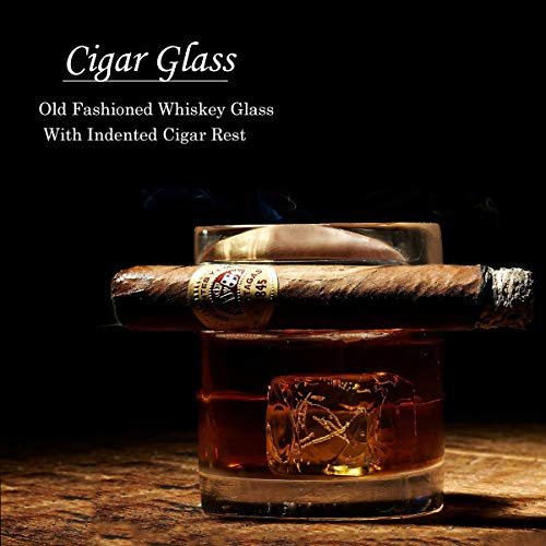 vasos whisky con el sostenedor del cigarro, Pasado de moda copa de brandy, 14 oz 320ml Copa de vino para los amantes del cigarro del cigarro, Regalos de vino