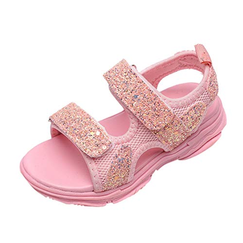 VECDY Zapatillas Bebe, Moda Suave Zapatos 2019 Niños Bebé Chicas Niños Chicas Malla Bling Lentejuelas Deporte Zapatillas Zapatos De Princesa Zapatos Sandalias Deportivas De Playa De Verano (Rosa,27)