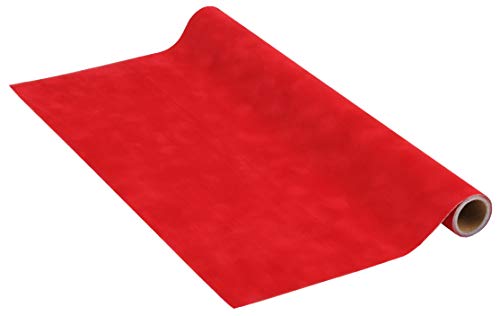 Venilia Klebefolie Samt Rot 45 cm x 100 cm Adhesiva óptica Decorativa, Muebles, Papel Pintado, lámina autoadhesiva, 1m, Grosor: 0,14 mm, 53191, PVC, Terciopelo Rojo, 45 cm x 1 m