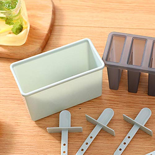 Venta caliente Ice Cream Pop DIY Molde congelado Útil Herramienta de helado de cocina Popsicle Maker Lolly Mold Tray Pan New 2019, Verde, España