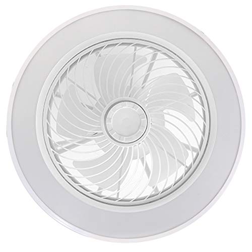 Ventilador de Techo con Luz Lámpara LED 36W Ventilador Invisible App Control con Mando a Distancia Luz Regulable Luz Fría/Neutra/Cálida Φ51*H24cm Decoración de Interiores Plafón de Techo lluminación