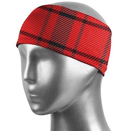 Verctor Sports Sweatband Macdonald Tartan Pattern Scottish Cage Bandas para el Cabello para Cintas para el Cabello atléticas elásticas Unisex y de Suave absorción