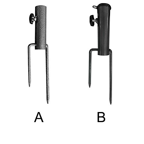 VerneAnn Base sombrilla Inserto Tierra Hogar Jardín Fácil instalación para Parque Patio Soporte Poste Playa Hierro Resistente Parasol portátil Ajustable Al Aire Libre Sólido(si)