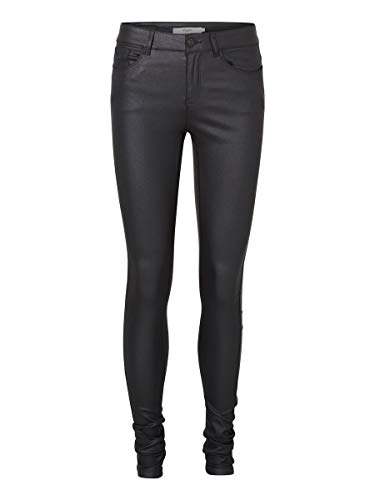 Vero Moda 10138972, Pantalones para mujer, negro (black/coated), S/32