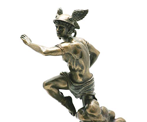 Veronese Hermes Mercury - Escultura de dios romanos griego, acabado en bronce, 21 cm