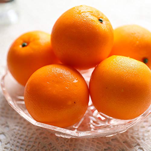 Veryhome 6 Piezas de Frutas Artificiales Naranjas de plástico para casa, Cocina, decoración de Fiestas, Festivales, exhibición Realista, Naranja, 6 Unidades