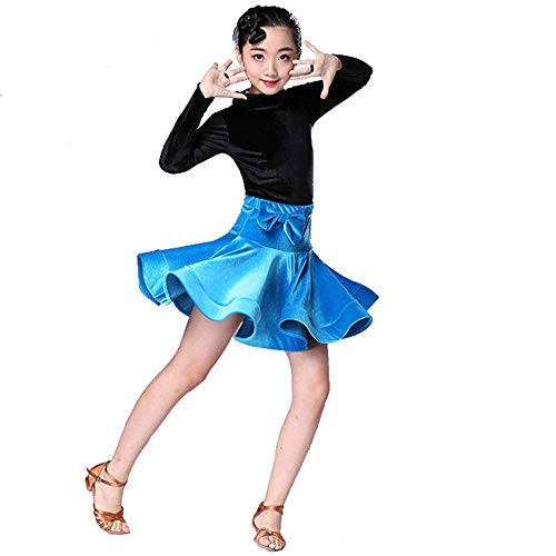 Vestido De Ballet Para NiñAs Etapa funcionamiento de la ropa de noche las muchachas del vestido de la danza de la competencia de baile de salón de la falda de los niños latinos Tango ropa de baile Ade