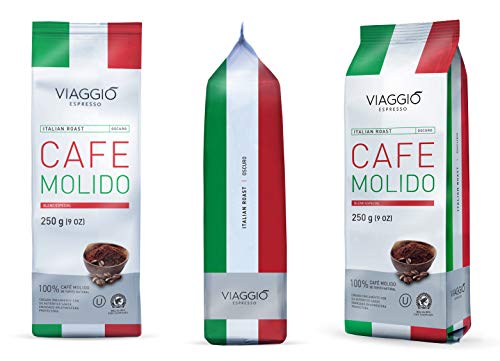 Viaggio Espresso Café molido blend especial Italian Roast (750 GR (Pack de 3))