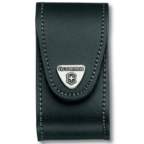 Victorinox V4.0521.3 Funda Piel, Gürteletui Fã¼r Offiziersmesser, 5-8 Lagen, Schwarz, 4.0521.3, Negro, S