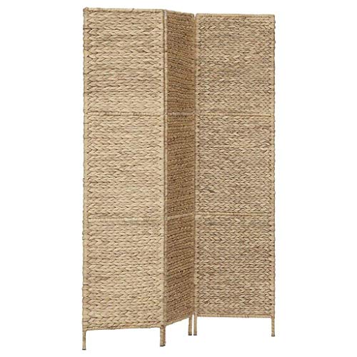 vidaXL Biombo Divisor 3 Paneles Jacinto de Agua Decoración Interior Ambientes Casa Hogar Muebles Mobiliario Vitrinas Armarios Complementos 116x160 cm