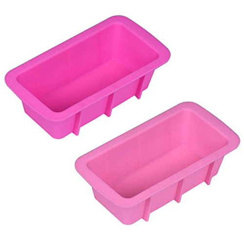 VijTIAN molde de silicona para pan, pasteles, antiadherente, molde rectangular para horno, para hacer tartas, chocolate, caramelos, cupcakes, gelatina, pudín, cera, vela, jabón