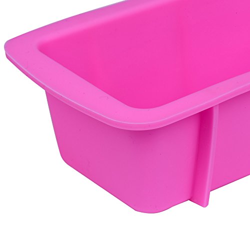 VijTIAN molde de silicona para pan, pasteles, antiadherente, molde rectangular para horno, para hacer tartas, chocolate, caramelos, cupcakes, gelatina, pudín, cera, vela, jabón