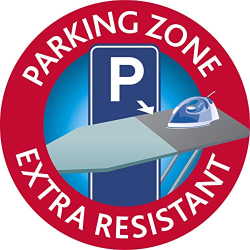 Vileda Park & Go - Funda de planchar con zona parking, forro metalizado y ajustable, extra resistente para apoyar la plancha, 130 x 45 cm, colores surtidos