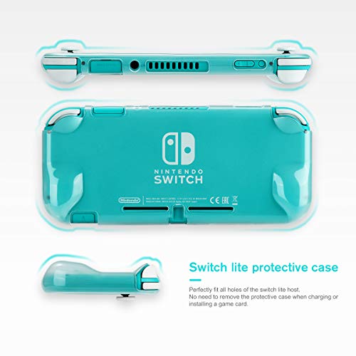 VILIMO 7 en 1 de Accesorios para funda nintendo switch lite,Incluye Funda de Transporte, Transparente, Protectores de Pantalla,Soporte Ajustable,Estuche de Almacenamiento de Juegos y Tapas de Joystick