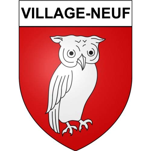 Village-Nueve 68 - Adhesivo adhesivo para escudo de la ciudad (tamaño: 4 cm)