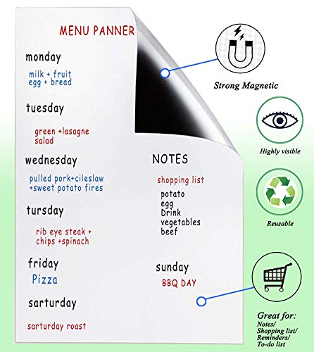 villexun borrado en seco blanco pizarra blanca magnética Memo Junta Imán para nevera Nota Flexible (a3)