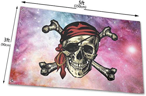 Viplili Banderas Pirate Skull and Crossbones Flag 3x5 FT Garden Flag Tough The Strongest, Longest Lasting Flag National Flag Outdoor Flags