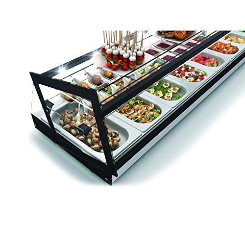 Vitrina de tapas refrigerada Bacs GN 1/3 Serie CUBE – 1085 a 1788 mm – SAYL – 1085 mm