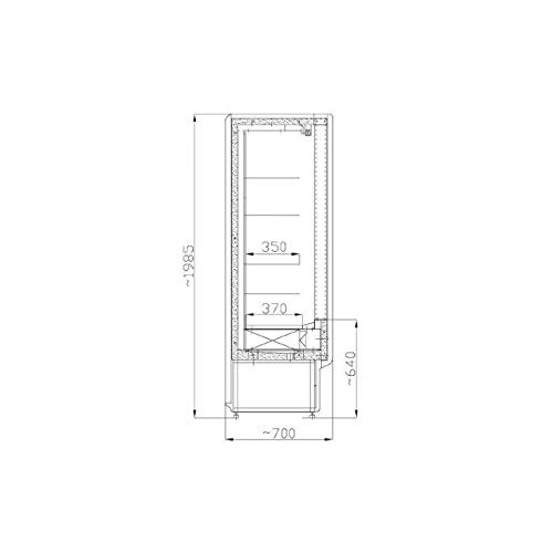 Vitrina refrigerada de pared – 5 niveles – Profundidad 700 – Combisteel – 910 mm