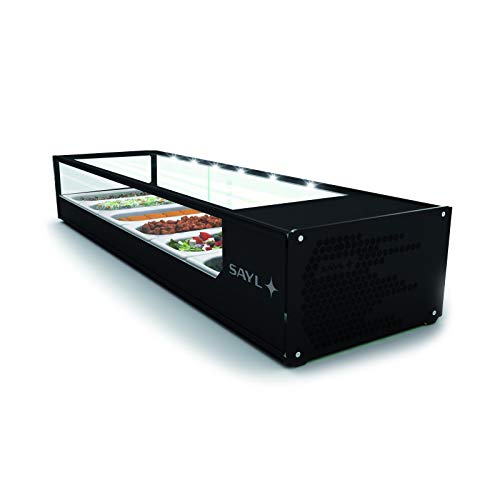 Vitrina Tapas refrigerada Bacs GN 1/3 serie LOGIC – 970 a 1680 mm – SAYL – 4 x GN 1/3